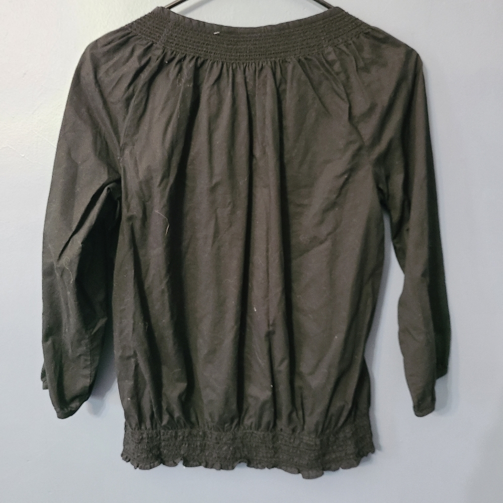 Ann Taylor LOFT embroidered peasant blouse - Picture 4 of 6